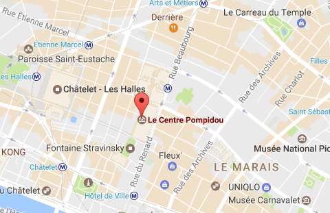 Centre Pompidou Map